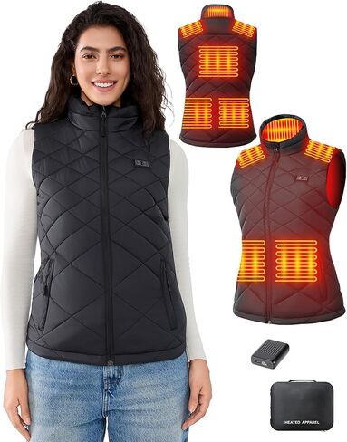 Heated Vest Women with 18400mAh 7.4V Battery Pack Included, Water-Resistant Lightweight Outdoor Warming Vest in Saudi Arabia