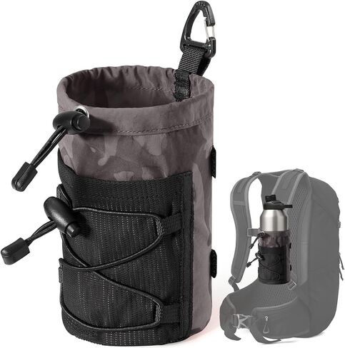 Water Bottle Holder for Backpack, Molle Water Bottle Holder Pouch Bag for Backpack Strap with Hook Buckle Fits for 8-28oz, Bottles Carrier Attachments for Hiking, Sports, Travel, Outdoor in Saudi Arabia