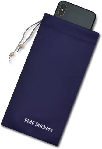 أكياس فاراداي EMF درع حماية مانع للهاتف الخلوي وحقيبة الهاتف الذكي وحقيبة حجب الإشارة لـ 5G RFID في إغلاق برباط الجيب (أزرق، قطعة واحدة) ZcarpetH in Saudi Arabia
