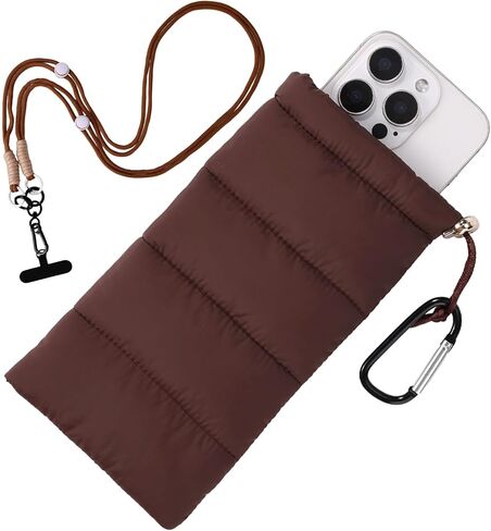 Warm phone bag with lanyard and connector kit to prevent overheating and freezing during outdoor camping in Saudi Arabia