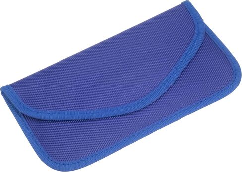 Faraday Bag, RFID Signal Blocking Pouch Wallet 7.87 Inch Anti-Tracking Anti-Theft Anti-Spying for Phone and Key Fob, Blue in Saudi Arabia