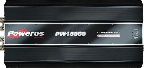 POWERUS15000.1 مضخم صوت للسيارة 1 أوم 15000 واط RMS فئة D صوت أحادي أمبير مكبر صوت تلقائي محدد الصوت دوائر حماية متقدمة - PW15000 in Kuwait