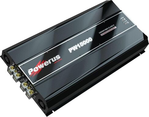 POWERUS15000.1 مضخم صوت للسيارة 1 أوم 15000 واط RMS فئة D صوت أحادي أمبير مكبر صوت تلقائي محدد الصوت دوائر حماية متقدمة - PW15000 in Kuwait