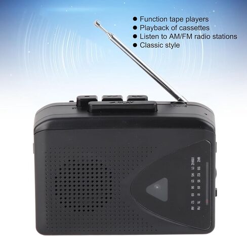 Heayzoki Portable Cassette Style Multifunction Supports AM FM Radio Stereo Compact Tape Player in Saudi Arabia
