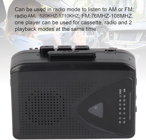 Heayzoki Portable Cassette Style Multifunction Supports AM FM Radio Stereo Compact Tape Player in Saudi Arabia