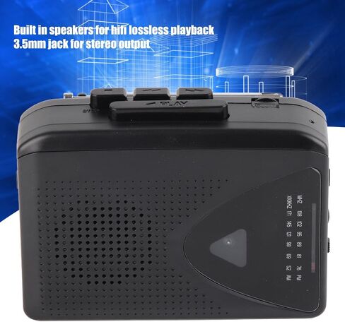 Heayzoki Portable Cassette Style Multifunction Supports AM FM Radio Stereo Compact Tape Player in Saudi Arabia