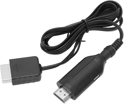 سلك محول وحدة تحكم الألعاب HD لجهاز PS1، PS2 إلى HD واجهة الوسائط المتعددة كابل التوصيل والتشغيل لشاشة التلفزيون، حجم ABS محمول خفيف الوزن in Kuwait