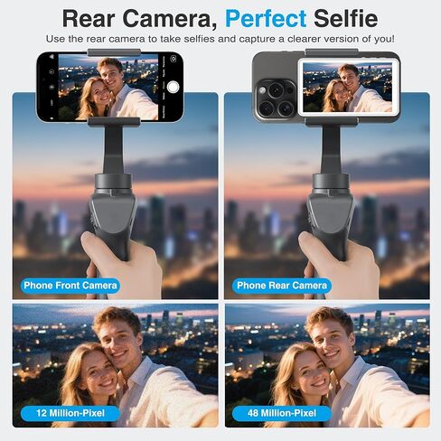 Selfie Monitor Screen Phone- Magnetic Phone Vlog Back Camera Selfie Monitor - 1080P Display can Wirelessly Connect to Mobile Phones - Selfie Screen Compatible with iPhone & Android (White) in Saudi Arabia