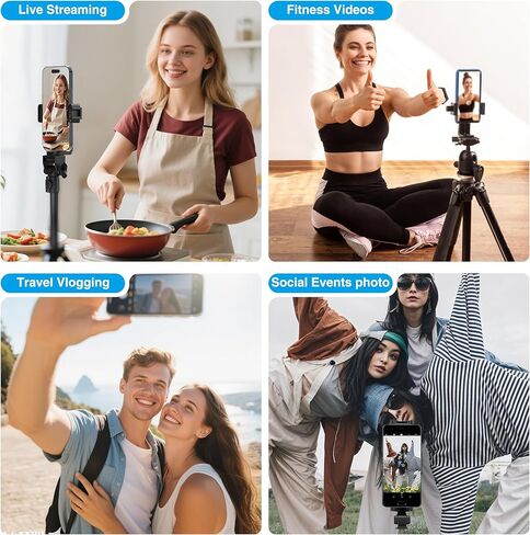 Selfie Monitor Screen Phone- Magnetic Phone Vlog Back Camera Selfie Monitor - 1080P Display can Wirelessly Connect to Mobile Phones - Selfie Screen Compatible with iPhone & Android (White) in Saudi Arabia