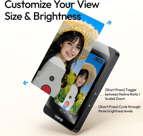ULANZI VM1 MagSafe Selfie Monitor with Real-Time 4K 60fps Preview, 3.97" HD Screen for iPhone Vlogging, Plug & Play for Live Streaming & Rear Camera Recording, for iPhone/Android in Saudi Arabia