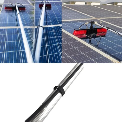 4M Telescopic Water Fed Cleaning Brush 180° Rotatable Head for Windows Solar Panels & Outdoor Use Ideal for High Reach Cleaning White in Saudi Arabia