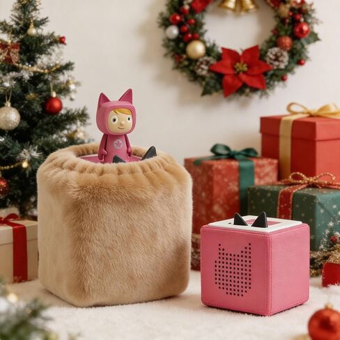 xcivi Protective Cover Compatible with Tonies Toniebox Audio Player, Soft and Fluffy Protective Cover for Toniebox Starter Set, Accessories for Toniebox (Pink) in Saudi Arabia