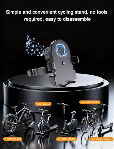 Bike Phone Holder with Speaker 2-in-1 Wireless Cycling Speaker Mount IP44 Waterproof Rating 2000mAH Battery Outdoor Cycling Music Companion Compatible with Apple/Android (4.7-6.7in) in Kuwait