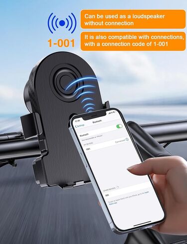 Bike Phone Holder with Speaker 2-in-1 Wireless Cycling Speaker Mount IP44 Waterproof Rating 2000mAH Battery Outdoor Cycling Music Companion Compatible with Apple/Android (4.7-6.7in) in Kuwait