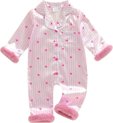 Baby Girl Boy St Patricks Day Pajamas Satin Silk Pjs Romper Lapel Clover Bow Print Jumpsuit Toddler Sleepwear Outfit in Saudi Arabia
