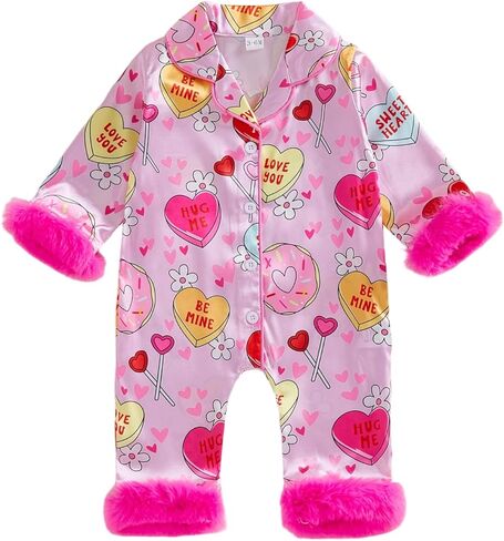Baby Girl Boy St Patricks Day Pajamas Satin Silk Pjs Romper Lapel Clover Bow Print Jumpsuit Toddler Sleepwear Outfit in Saudi Arabia