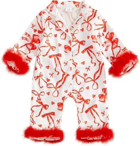 Baby Girl Boy St Patricks Day Pajamas Satin Silk Pjs Romper Lapel Clover Bow Print Jumpsuit Toddler Sleepwear Outfit in Saudi Arabia