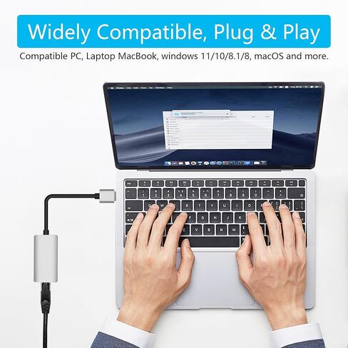 USB A to RJ45 Ethernet Adapte, USB 3.0 to Gigabit Computer LAN Network Adapter with 10CM Cable, Aluminum Case Plug and Play, for PC, Laptop MacBook, Windows and More in Saudi Arabia