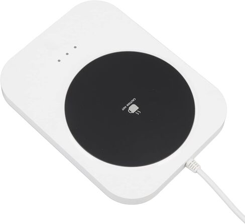 كوب قهوة ذكي يعمل بمنفذ USB لتدفئة المشروبات، 3 إعدادات لدرجة الحرارة 55 درجة مئوية دافئة ثابتة للمكتب والمكتب والاستخدام المنزلي، أبيض 9 فولت 13.5 وات in Kuwait