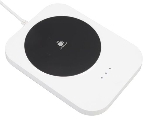 كوب قهوة ذكي يعمل بمنفذ USB لتدفئة المشروبات، 3 إعدادات لدرجة الحرارة 55 درجة مئوية دافئة ثابتة للمكتب والمكتب والاستخدام المنزلي، أبيض 9 فولت 13.5 وات in Kuwait