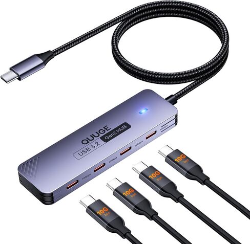 10Gbps USB C Hub: Splitter with 4 USB-C Ports High-Speed Type-C Multiport Adapter 1M(3.3Ft) Nylon Cable Compatible with MacBook Pro/Air, iPad Pro/Mini 6, Surface Pro, Chromebook, Dell XPS and More in Saudi Arabia