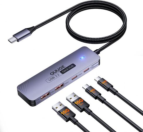 10Gbps USB C Hub: Splitter with 4 USB-C Ports High-Speed Type-C Multiport Adapter 1M(3.3Ft) Nylon Cable Compatible with MacBook Pro/Air, iPad Pro/Mini 6, Surface Pro, Chromebook, Dell XPS and More in Saudi Arabia