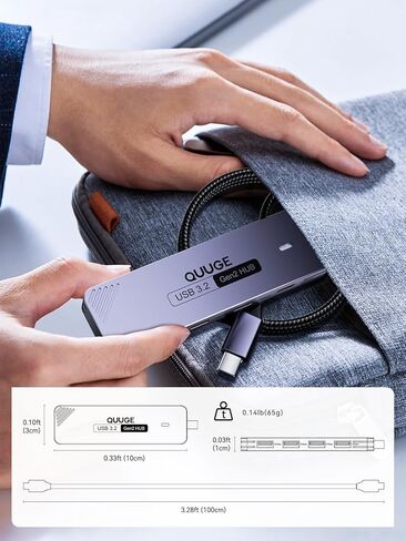 10Gbps USB C Hub: Splitter with 4 USB-C Ports High-Speed Type-C Multiport Adapter 1M(3.3Ft) Nylon Cable Compatible with MacBook Pro/Air, iPad Pro/Mini 6, Surface Pro, Chromebook, Dell XPS and More in Saudi Arabia