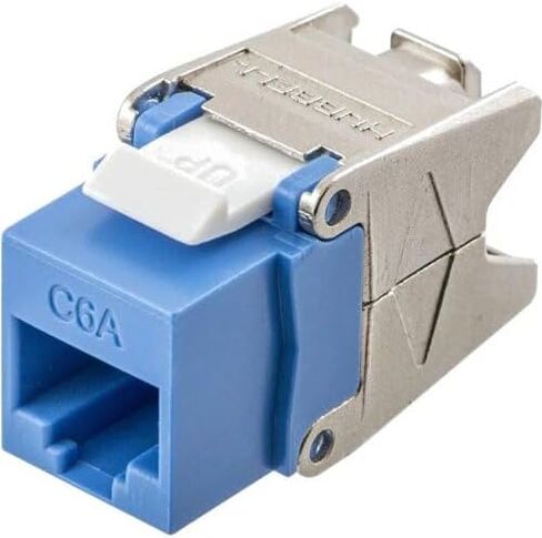 مقبس HJU6AB24 CAT6A مع نهاية قفل كوبرا، 24 حزمة، أزرق in Kuwait