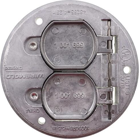 Legrand Wiremold Cable & Cord Management, Rachet-Pro™ Series Round Duplex Cover Plate for Carpet or Tile, Aluminum, 895TAL in Saudi Arabia