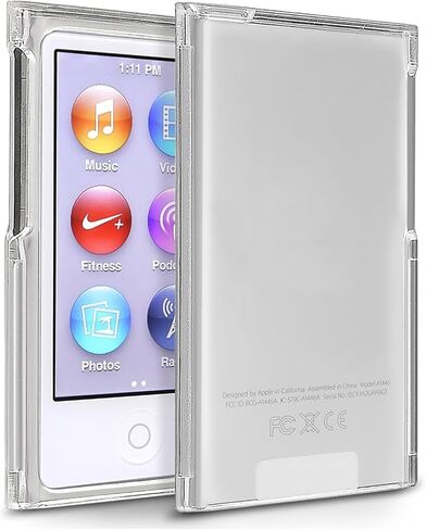 غطاء حماية لجهاز iPod Nano 7GEN غطاء حماية صلب شفاف كريستالي شفاف لجهاز Apple Nano الجيل السابع 7G 7 غطاء حماية صلب لجهاز iPod Classic - كريستال شفاف in Saudi Arabia