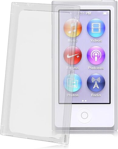 غطاء حماية لجهاز iPod Nano 7GEN غطاء حماية صلب شفاف كريستالي شفاف لجهاز Apple Nano الجيل السابع 7G 7 غطاء حماية صلب لجهاز iPod Classic - كريستال شفاف in Saudi Arabia