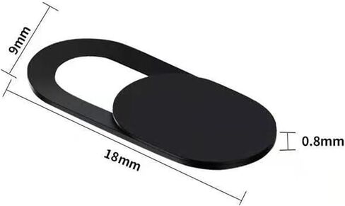 Webcam Cover (12 Pack) 0.03 inch Ultra Thin Laptop Camera Cover Slide for Computer Cell Phone PC Tablet Notebook Camera Blocker Slider - Black in Saudi Arabia
