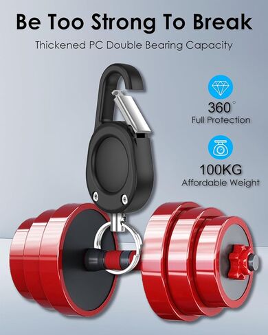 for Airtag Keychain,IPX8 Waterproof AirTag Holder with Carabiner,Hard PC,Lock Clip,Universal Wheel Keyring,Air Tag Keychain for Apple Airtag (Black 1 Pack) in Saudi Arabia