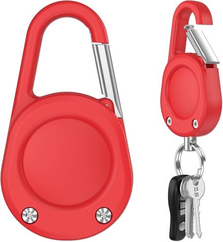 for Airtag Keychain,IPX8 Waterproof AirTag Holder with Carabiner,Hard PC,Lock Clip,Universal Wheel Keyring,Air Tag Keychain for Apple Airtag (Black 1 Pack) in Saudi Arabia