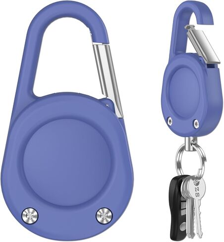 for Airtag Keychain,IPX8 Waterproof AirTag Holder with Carabiner,Hard PC,Lock Clip,Universal Wheel Keyring,Air Tag Keychain for Apple Airtag (Black 1 Pack) in Saudi Arabia