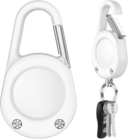 for Airtag Keychain,IPX8 Waterproof AirTag Holder with Carabiner,Hard PC,Lock Clip,Universal Wheel Keyring,Air Tag Keychain for Apple Airtag (Black 1 Pack) in Saudi Arabia