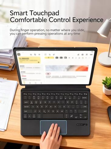 Keyboard Case for Lenovo Idea Tab Pro 12.7 Inch 2025 (TB373FU/TB375FC), Rechargeable Bluetooth Keyboard Cover for Idea Tab Pro 12.7" with Any-Angle Stand, Multi-Touch Trackpad, Pencil Holder in Saudi Arabia