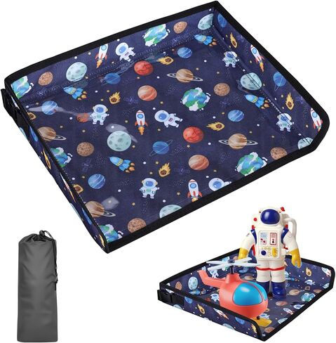 صينية سفر للأطفال على شكل طائرة لمقعد السيارة للأطفال الصغار - صينية للأطفال الصغار للطائرة أو القطار - ضروريات السفر الأساسية ومستلزمات الطيران - وحيد القرن الوردي in Kuwait