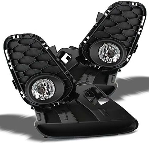 AKKON - For Mazda 3 Mazda3 Sedan/Wagen 4-Door Yellow Fog Lights Driver/Passenger Lamps w/Switch/Bulbs/Bezel in Kuwait