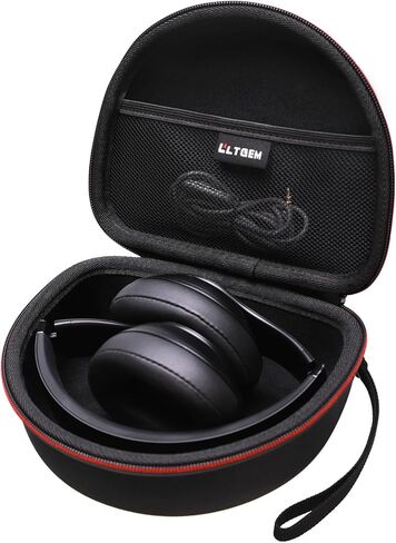 حافظة سماعة الرأس متوافقة مع سماعات Beats Studio Pro/Solo 4 / Studio 3 / Solo 3 / Picun B8 / BERIBES/JLab JBuds Lux ANC اللاسلكية بلوتوث المانعة للضوضاء، أسود (الجراب فقط) in Saudi Arabia