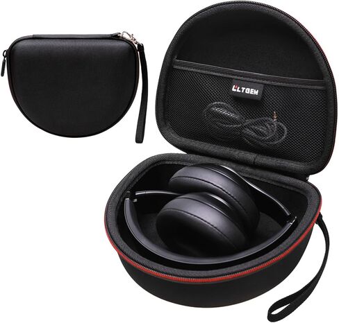 حافظة سماعة الرأس متوافقة مع سماعات Beats Studio Pro/Solo 4 / Studio 3 / Solo 3 / Picun B8 / BERIBES/JLab JBuds Lux ANC اللاسلكية بلوتوث المانعة للضوضاء، أسود (الجراب فقط) in Saudi Arabia