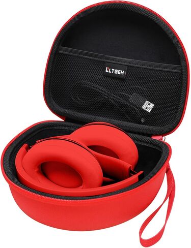 حافظة سماعة الرأس متوافقة مع سماعات Beats Studio Pro/Solo 4 / Studio 3 / Solo 3 / Picun B8 / BERIBES/JLab JBuds Lux ANC اللاسلكية بلوتوث المانعة للضوضاء، أسود (الجراب فقط) in Saudi Arabia
