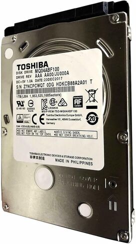 محرك الأقراص الصلبة Toshiba 1 تيرابايت 5400 دورة في الدقيقة 8 ميجابايت كاش SATA 3.0 جيجابايت/ثانية 2.5 بوصة PS3/PS4 - ضمان لمدة 3 سنوات (متجدد) in Saudi Arabia