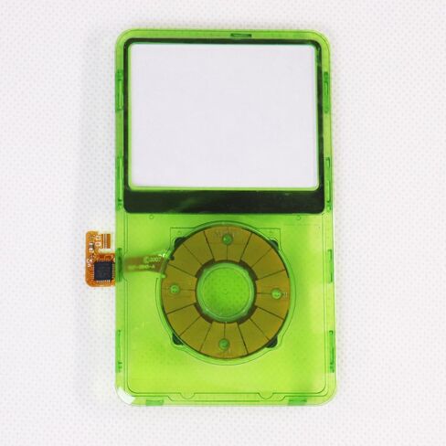Classic Transparent Clear Green Plastic Front Cover Faceplate Housing Case with ClickWheel with Button for iPod 6th 7th Classic 80GB 120GB 160GB in Saudi Arabia