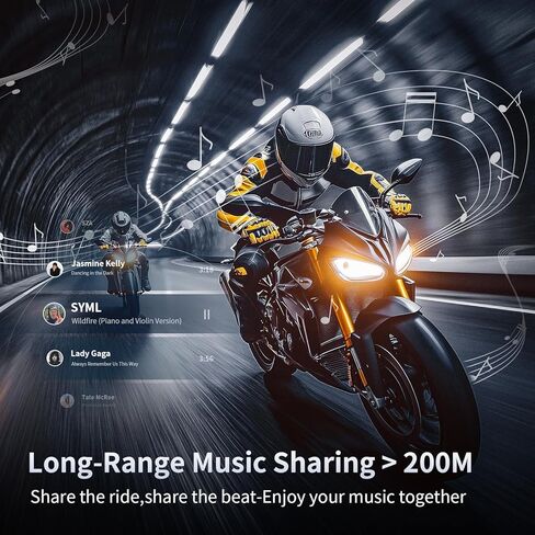 Fodsports T5 Motorcycle Helmet Bluetooth V5.4, 2-Way Helmet Intercom Communication Systems with Music Sharing, 9-Language Voice Prompts/Voice Assistant/FM Radio/2 Type Mics/4 Colored Faceplates in Saudi Arabia