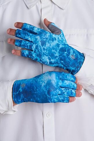 Coolibar Fishing Sun Gloves - UPF 50+ Sun Protection - Tahoe in Black in Saudi Arabia