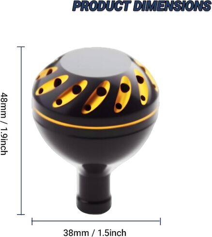 CNC Aluminum Alloy Power Handle Knob Grip for 3000 4000 5000 Size Spinning Baitcast Round Reels Universal Type A Compatible Saltwater Freshwater Fishing Reel Replacement Parts Accessory in Saudi Arabia