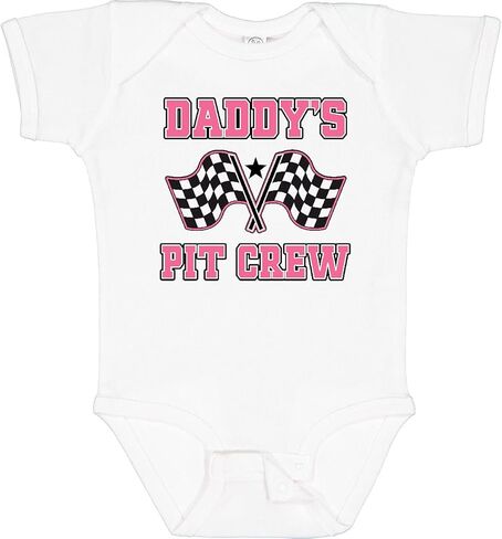 تصميم Inktastic Daddy's Pit Crew مع بدلة أطفال بأعلام مربعة in Kuwait