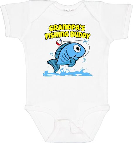 inktastic Grandpa's Fishing Buddy (blue) Baby Bodysuit in Saudi Arabia
