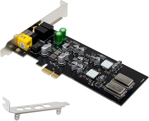 بطاقة صوت PCIe للكمبيوتر مع مقابس اللوحة الأمامية تدعم نقل البيانات SPDIF PCM بسرعة 1000 ميجا بت في الثانية من خلال بطاقة الصوت PCIe المحورية البصرية in Kuwait